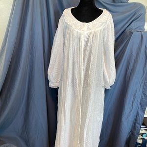 VINTAGE 1970s JUDITH HART COTTON HOUSE GOWN